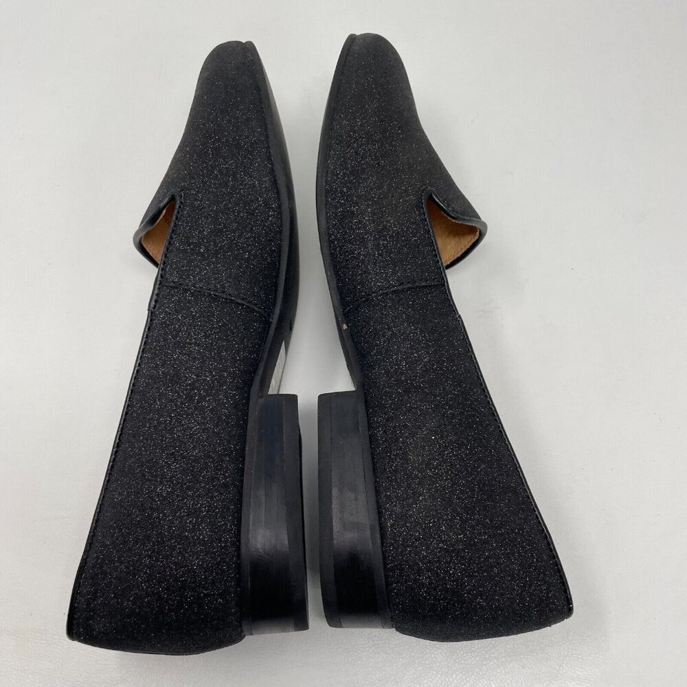 Jack Rogers Ginny Loafer Womens 7.5 Black Sparkle Glitter Slip On Flats - Picture 5 of 10